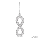 Infinity Shape Silver Diamond Fashion Earrings