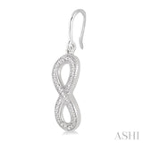 Infinity Shape Silver Diamond Fashion Earrings
