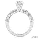 3/4 ctw Round Cut Diamond Semi-Mount Engagement Ring in 14K White Gold