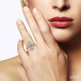 1.00 ctw Diamond Fashion Ring in 14K Tri Color Gold