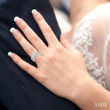 1.00 ctw Diamond Wedding Set with 3/4 ctw Princess Cut Engagement Ring and 1/4 ctw Wedding Band in 14K White Gold